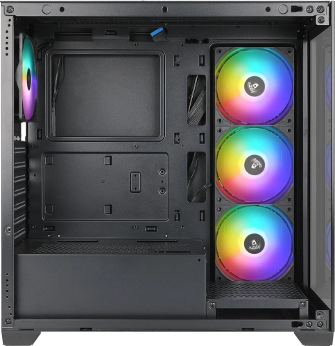Корпус Azza Npetune черный без БП ATX 4x120mm 2xUSB2.0 1xUSB3.0 audio bott PSU (NEPTUNE CSAZ-491) фото 2