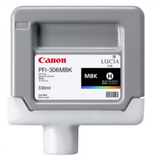 Картридж CANON PFI-306MBK, матовый черный, 330мл, для iPF 8300/ 8300S/ 8400/ 9400/ 9400S (6656B001)