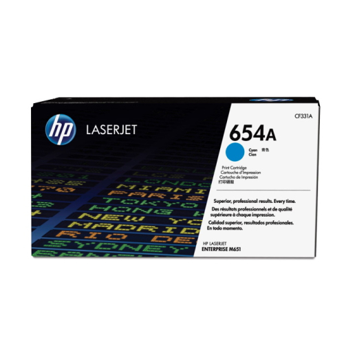 Картридж HP 654A голубой / 15000 страниц (CF331AC)