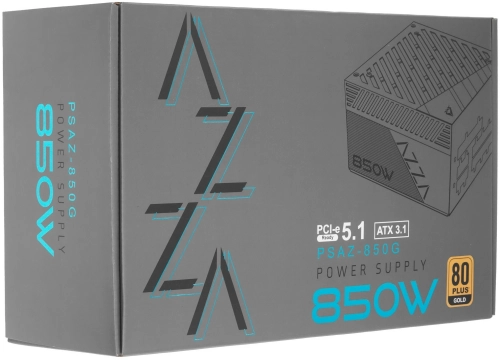 Блок питания Azza ATX 850W PSAZ-850G Gen.5 80+ gold (20+4pin) APFC 120mm fan 6xSATA RTL (PSAZ-850G (ATX 3.1)) фото 6