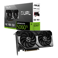 Видеокарта ASUS RTX5060Ti DUAL OC 8GB GDDR7 128bit 3xDP HDMI 2FAN RTL [DUAL-RTX5060TI-O8G] (90YV0MP2-M0NA00)
