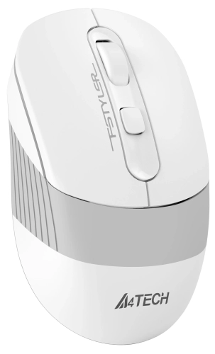 Мышь A4Tech Fstyler FB10C белый/ серый оптическая (2400dpi) беспроводная BT/ Radio USB (4but) (FB10C GRAYISH WHITE) фото 3