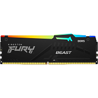 Модуль памяти Kingston 16GB Kingston DDR5 5200 DIMM FURY Beast Black XMP Gaming Memory KF552C40BBA-16 Non-ECC, CL40, 1.25V, 1RX8 40-40-40 288-pin 16Gbit, RTL