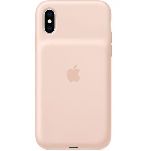 Чехол Apple Smart Battery Case для iPhone XS силикон розовый песок (MVQP2ZM/A)