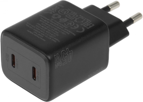 Сетевое зар./ устр. Hoco N42 Elogiado 45W (PD+QC+AFC) черный фото 3