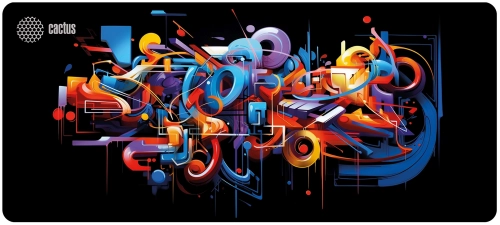 Коврик для мыши Cactus Graffiti рисунок 900x400x2мм (CS-MP-PRO10ХXL)