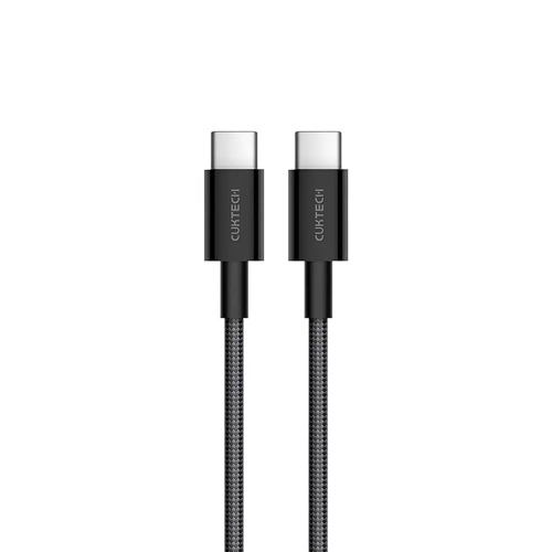 USB кабель CukTech Type-C to Type-C braided cable（1.5m）3A 60W black CTC315P (CKCTC315PCHG)