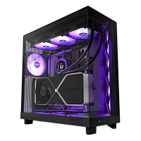 Корпус без блока питания/ Case NZXT H6 Flow RGB (2023), Midi-Tower, TG, 3x120mm RGB, 2xUSB-A 3.2 + 1xUSB-C 3.2, ATX, mATX, mITX Black (CC-H61FB-R1)