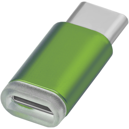 Greenconnect Переходник USB Type C на micro USB 2.0, M/ F, Greenconnect, зелёный, GCR-UC3U2MF-Green