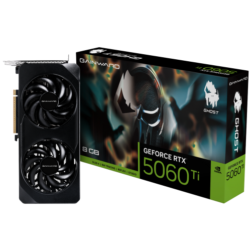 Видеокарта Gainward RTX5060Ti GHOST 8GB GDDR7 128bit 3xDP HDMI 2FAN RTL (NE7506T019P1-GB2062B)