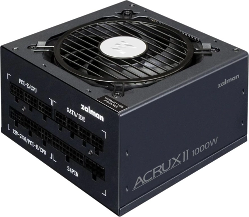 блок питания Zalman ZM1000-ARX2, 1000W, ATX12V v3.1, APFC, 12cm Fan, 80+ Platinum Gen5.1, Full Modular, Retail
