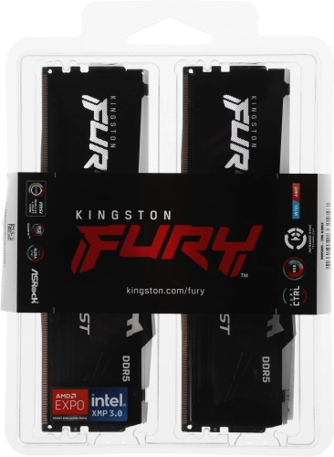 Память оперативная/ Kingston 16GB 5600MT/s DDR5 CL36 DIMM (Kit of 2) FURY Beast RGB EXPO (KF556C36BBEAK2-16) фото 8