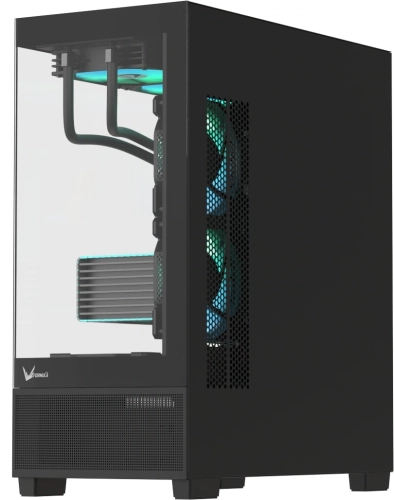 Корпус Formula Crystal E1 черный без БП ATX 9x120mm 2xUSB3.0 audio bott PSU фото 5