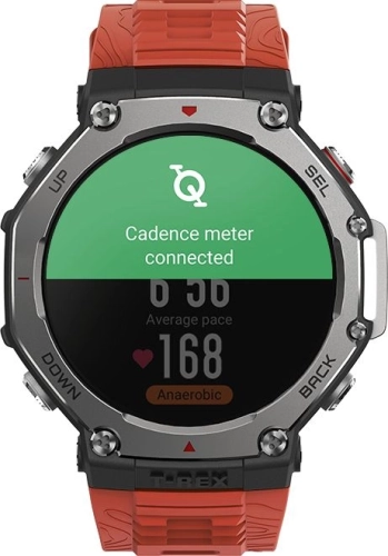 Смарт-часы Amazfit T-Rex 3 A2323 48.5мм 1.5 AMOLED корп.темно-серый рем.красный разм.брасл.:145-210мм (6970100374940) фото 5