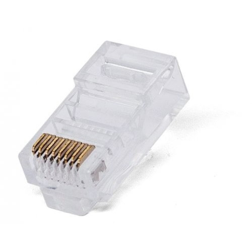 Filum FL-NA-PLUG5E-4 Коннектор RJ-45, 5E кат., сквозные отверстия, 8p8c, 6 мкм, универсальный, для одножильного и многожильного кабеля, уп/ 100 шт