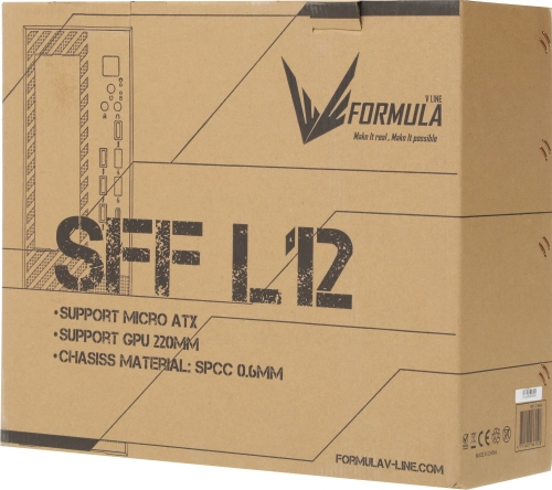 Корпус Formula SFF L12 черный без БП mATX 4xUSB2.0 2xUSB3.0 audio фото 4