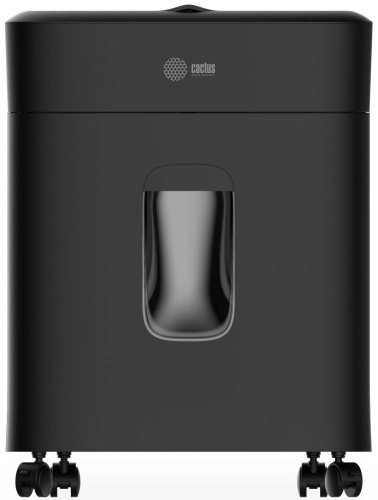 Шредер Cactus CS-SH-D4 черный с автоподачей (секр.P-5) фрагменты 60лист. 15лтр. скрепки скобы пл.карты