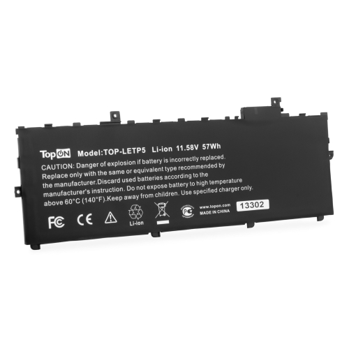 Аккумулятор для ноутбука Lenovo ThinkPad X1 Carbon Gen 5 11.58V 4900mAh PN: 01AV430 (TOP-LETP5)