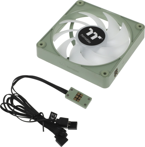 Вентилятор для корпуса Thermaltake CT120 EX Sync Matcha ARGB 120х120x25 зеленый 4-pin 28.5дБ (упак.:3шт) (CL-F196-PL12MG-A) Ret фото 14