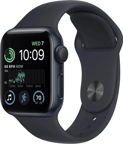 Смарт-часы Apple Watch SE 2024 A2722 40мм корп.темная ночь Sport Band рем.темная ночь разм.брасл.:M/ L (MXE93LL/ A) (MXE93LL/A)