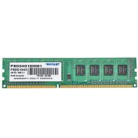 Модуль памяти Patriot PSD34G160081, DDR3 DIMM 4GB 1600MHz, PC3 -12800 Mb/s, CL11, 1.5V, RTL (PSD34G160081)