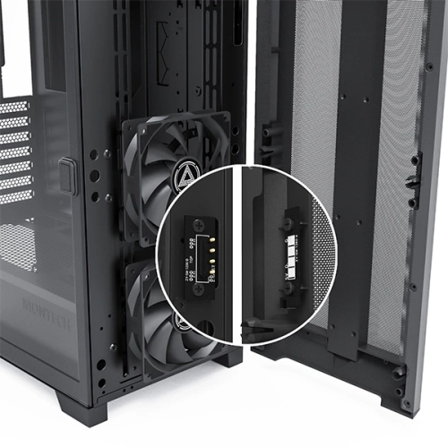 Корпус Montech SKY ONE Lite черный без БП ATX 3x120mm 2xUSB3.0 1xUSB3.1 audio bott PSU (SKY ONE LITE BL) фото 9