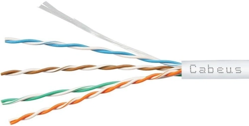 Кабель информационный Cabeus UTP-4P-Cat.5e-SOLID-LSZH-GY-100 кат.5E U/ UTP 4 пары LSZH внутренний 100м серый (2175551) (2175551#MLN)