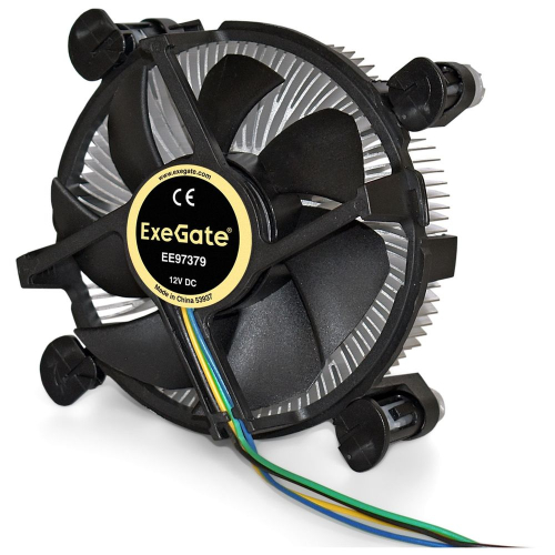 Exegate EX283280RUS Кулер ExeGate EE97379, Al, S1150/ 1151/ 1155/ 1156, TDP 65W, Hydro bearing, 4pin, 23.5db, BOX фото 2