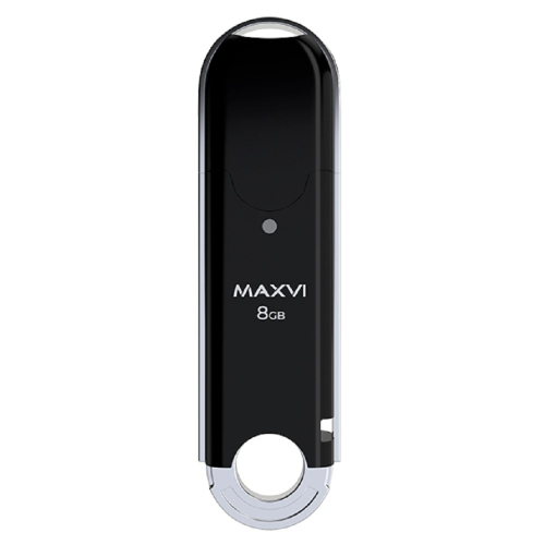 Maxvi USB Drive 8GB P2 black, монолит с колпачком, ABS пластик, USB 2.0 (5379) фото 3