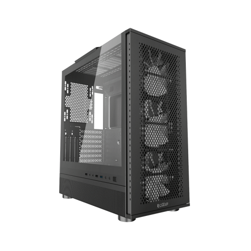 Корпус без блока питания/ Case PCCooler ME200 MESH BK, Midi-Tower, TG, Mesh, 3x120mm ARGB, 1xUSB-A 3.0 + 2xUSB-A 2.0, E-ATX, ATX, mATX, mITX Black