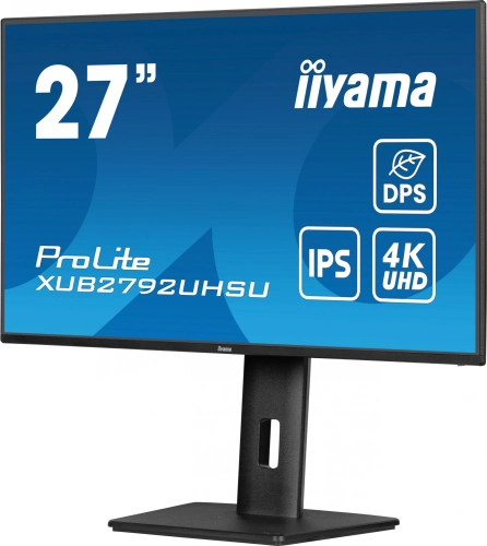 Монитор Iiyama 27 XUB2792UHSU-B6 16:9 3840x2160(UHD 4K) IPS, 60 Hz, 350 cd/ m2, H178°/ V178°, 1300:1, 80M:1, 16.7M, 4ms, HDMI, DP, USB-Hub, Height adj, Pivot, Tilt, Swivel, Speakers, 3Y, Black (XUB2792UHSU-B6) фото 5