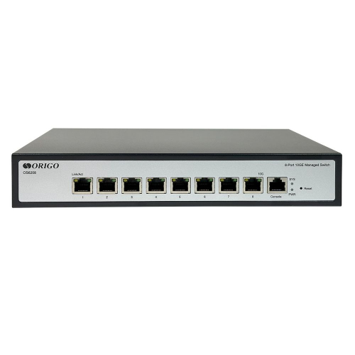 Коммутатор/ Управляемый L2 коммутатор, 8x10GBase-T, консольный порт RJ-45, комплект для установки в 19