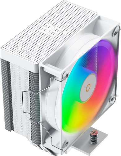 Кулер для процессора Ocypus Gamma A40 WH ARGB Digital, 100mm ARGB FAN, Top Display Panel, 4 HEAT PIPES, 4-PIN PWM, 600-2400 RPM, 29.5DBA, HYDRO BEARING, LGA115X/1200/1700/18XX, AM4/AM5 фото 2