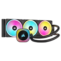 Система жидкостного охлаждения/ Water Cooling System Corsair iCUE LINK H150i RGB (360mm, Black, RGB/ Fans: 3x120mm, 63.1CFM, 37dBA, 2400RPM/ Rad thickness 27mm/ S: 1851, 1700, 1200, 115X, AM5, AM4) (CW-9061003-WW)