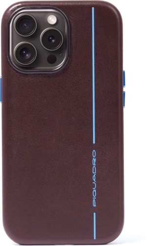 Чехол Piquadro для Apple iPhone 15 Pro Blue Square коричневый (AC6438B2/MO)