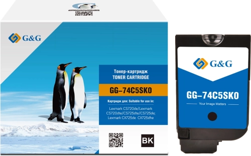 Картридж лазерный G&G GG-74C5SK0 74C5SK0 черный (7000стр.) для Lexmark CS720de/ CS720dte/ CS725dte/ CS725de/ CX725de/ CX725dhe