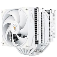 Кулер для процессора/ Thermalright Royal Pretor 130 White (4-pin PWM, 158mm, Ni/Cu, 6x6mm, 1x120+1x130mm, 80.45CFM/81.88CFM, 29.4dBA/28.3dBA, 2150PM/1750RPM, S: 1200, 1700, 1851, 2011, 2066, 115X, AM4, AM5, white) (RP130-WH)