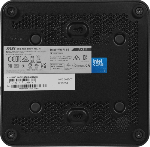 Компьютер MSI Cubi NUC 1M-053BRU Core 3 100U (1.2) Graphics CR без ОС 2xGbitEth WiFi BT 120W черный (936-B0B111-081) фото 7