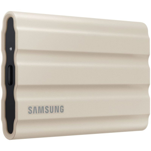 Внешние HDD и SSD/ Samsung External SSD T7 Shield, 1TB, Type C-to-C/ A, USB 3.2 Gen2, R/ W 1050/ 1000MB/ s, IP65, 88x59x13mm, 98g, Beige (12 мес.) (MU-PE1T0K/EU)