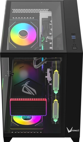 Корпус Formula Crystal Z9ML Floe черный без БП mATX 4x120mm 2xUSB3.0 audio bott PSU (CRYSTAL Z9MLFLOE) фото 4