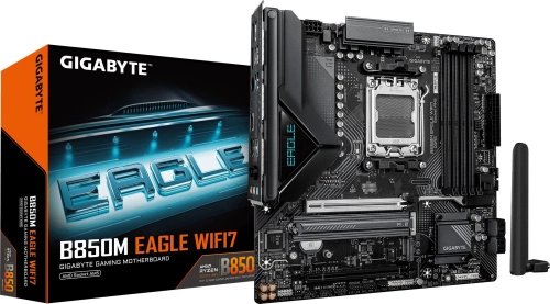 Материнская плата Gigabyte B850M EAGLE WF7 Socket AM5 AMD B850 4xDDR5 mATX AC`97 8ch(7.1) 2.5Gg RAID+HDMI+DP (B850M EAGLE WIFI7) фото 2