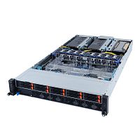 Серверная платформа/ Gigabyte R292-4S0, 2U, 4 x LGA4189 Socket P5 3rd Intel, 10 x 2.5" NVMe/ SAS/ SATA hs HDD/SSD bays (SAS card is req), 48 R/LRDIMM, AST2500, 2 x 10Gb/s BASE-T LAN (X710-AT2) NCSI supp + 1 x 10/1 (6NR2924S0MR-00-103)