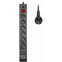 Сетевой фильтр Buro BU-SP1.8_USB_2A-B 1.8м (6 розеток) черный (коробка)
