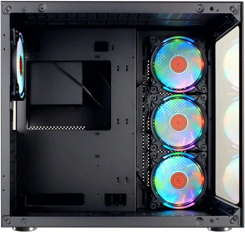 Корпус Ginzzu V530 RGB подсветка, контроллер CRC10, 4* 12R6 FAN 12CM RGB закаленное стекло 1*USB 3.0,1*USB 2.0, AU ATX фото 6