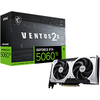 Видеокарта MSI PCI-E 5.0 RTX 5060TI 8G VENTUS 2X PLUS NVIDIA GeForce RTX 5060TI 8Gb 128bit GDDR7 2572/28000 HDMIx1 DPx3 HDCP Ret (RTX 5060 TI 8G VENTUS 2X PLUS)