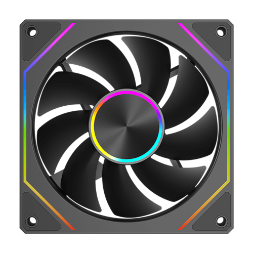 Кулер для корпуса/ Case Cooler PCCooler FG120 ARGB BK (120x120x25mm, 4-pin PWM, ARGB, 54CFM, 28.4dBA, 1800RPM, Black)