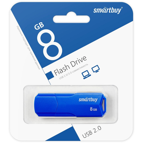 Smartbuy USB Drive 8GB CLUE Blue (SB8GBCLU-BU) UFD 2.0 фото 2