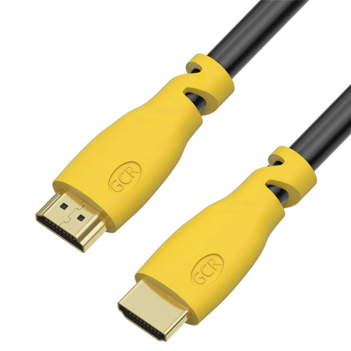 GCR Кабель 15.0m HDMI 2.0, желтые коннекторы, HDR 4:2:0, Ultra HD, 4K 60 fps 60Hz/ 5K*30Hz, 3D, AUDIO, 18.0 Гбит/ с, 28/ 28 AWG, 3 X экран GCR-HM341-15.0m