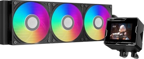 Система водяного охлаждения PcCooler GT360M Display ARGB Soc-AM5/AM4/1200/1700/1851 черный 4-pin 15-33.7dB Al LCD 310W Ret (GT360M-BKAWXX-GL)