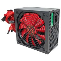 Ginzzu PC700 14CM(Red) 80+ black,APFC,24+4p,2 PCI-E(6+2), 7*SATA, 4*IDE,оплетка, кабель питания,цветная коробка